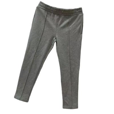 China Gray Color Breathable Thick French Straight Sweatpants 100%Cotton Terry Trousers Women Cargo Pant Plain for sale