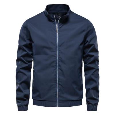 China Hot Selling Classic Men's Classic American Navy High Quality Single Color Size Anorak Slim Work Bomber Jacket 2XL Style Windproof for sale