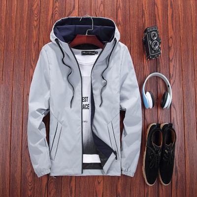 China 2021 New Fashion Custom Made Jacket Autumn Wind Breaker Waterproof Sports Hooded Jacket For Men for sale