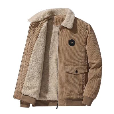 China First class windproof quality with custom oversized sherpa indie men's corduroy bomber jacket for sale