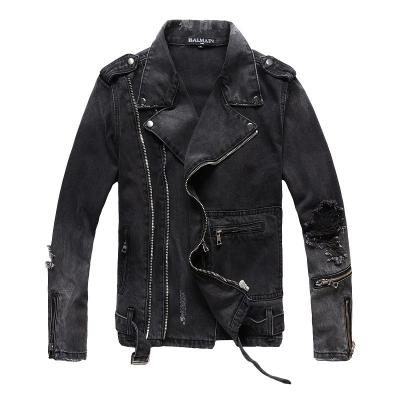 China Fashionable Autumn&Winter zipper windproof jeans coat custom color men's denim jacket for sale