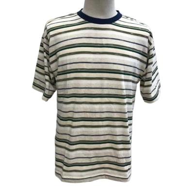 China QUICK DRY Basic Cool Striped Round Neck T-shirt Oversized Men's T-Shirt for sale