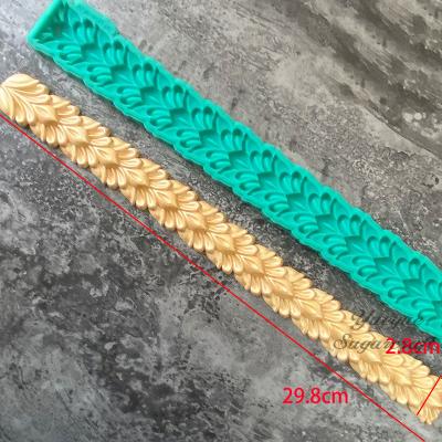 China Stocked Relief Border Silicone Mold Fondant Mold Cake Decorating Tools Chocolate Gumpaste Mold Resin Mold for sale