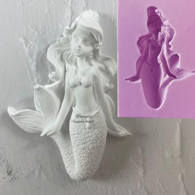 China Stored Mermaid Silicone Mold Fondant Mold Cake Decorating Tools Chocolate Gumpaste Mold Resin Clay Polymer Clay Tools Mold for sale