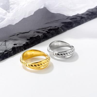 China High-quanliyt TRENDY silver rings women men hip-hop Ring Finger Stainless Steel Punk gold men Jessy Fashion Jewelry for sale