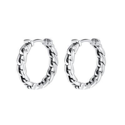 China Jessy Jewelry Fashion Custom Circle Stainless Steel Studs Men's Unisex Hip-Hop Earrings Fashionable Women's Men's Earrings for sale