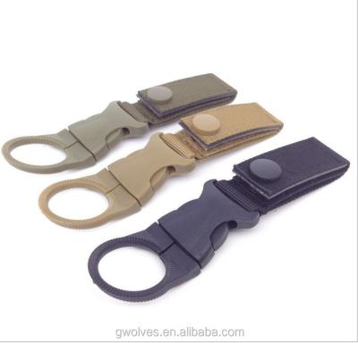 China Key Chain Buckle Outdoor Camping Strap Quick Release Nylon Tactical Bottle Holder for sale