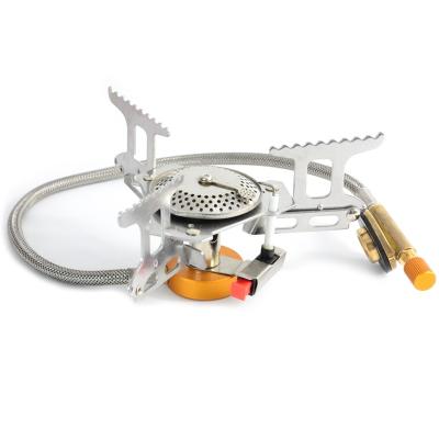 China Durable Portable Camping Stove Foldable Lightweight Backpacking Gas Burner With Piezo Ignition for sale