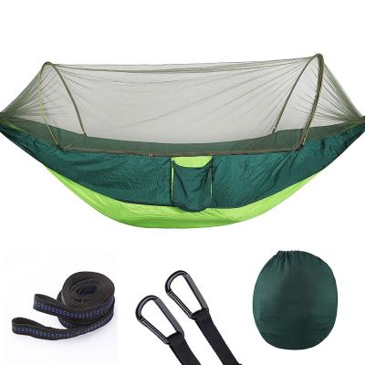 China Wholesale Portable Adult Camping Tent Swing Outdoor Nylon Hammocks With Mosquito Net for sale