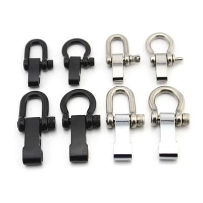 China For paracord bracelet wholesale 5mm d type 4 holes stainless steel adjustable paracord shackle for bracelet for sale