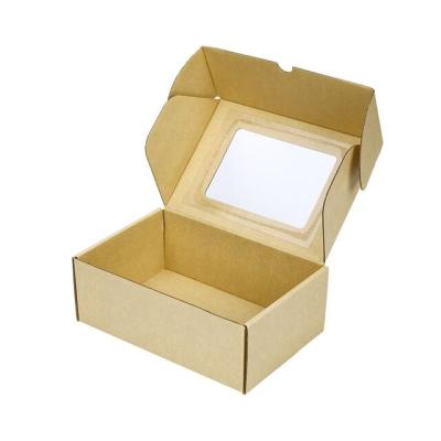 China Recyclable Paper Box With Window Packaging Boxes Custom Logo Corrugated Box Master Branded Packaging for sale