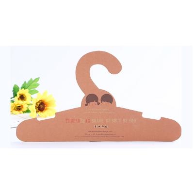 China Save Space Durable And Beautiful Recycled Kraft Cardboard Hanger For Packaging for sale