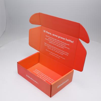 China Recycled Materials Printed Medium Red Shipping Boxes Paper Box Ecommerce Packaging Box for sale