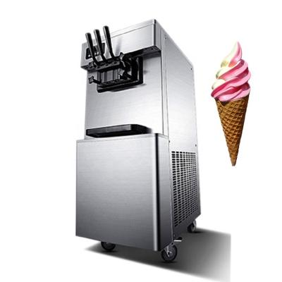 China Automatic Wholesale Production Ice Cream Maker / Commercial Italian Creams Roll Machine / 3 Flavor Soft Serve Ice Cream Making Machine for sale