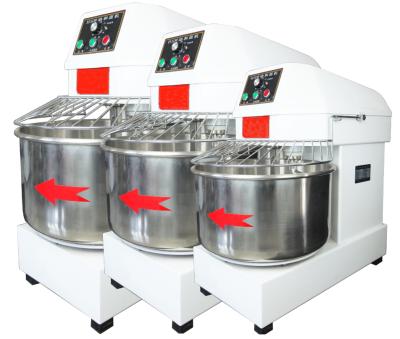 China 50kg industrial high efficiency electric dough kneading machine spiral horizontal bread dough mixer for sale for sale