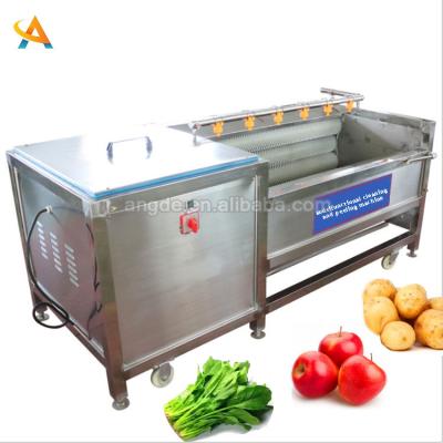 China High Efficiency Industrial Automatic Root Vegetable Washing And Peeling Machine Small Fruit Ginger Onion Taro Carrot Sweet Potato Peeler Machine for sale