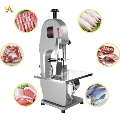 China Durable Industrial Commercial Table Electric Frozen Meat Cows Pork Fish Meat Steak Bone Band Saw Cutter Cutting Machine for sale