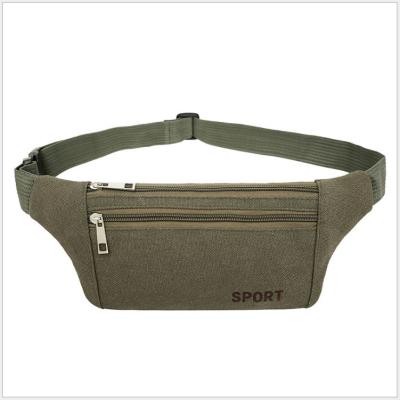 China Wholesale Fashion Waterproof Design Waist Bag Canvas Fanny Pack Outdoor Hiking Men Waist Belt Bag Water Proof Design for sale