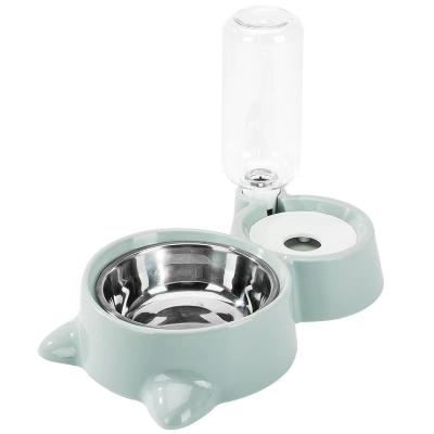 China Sustainable Convenient Portable Stainless Steel Pet Water Bottle Automatic Pet Feeder for sale