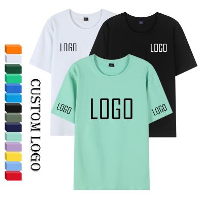 China Custom Blank Single Sublimation Viable High Quality Bulk Graphic Around Neck Cotton Tees Unisex T-shirt for sale