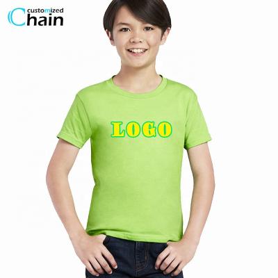 China MOQ viable 2 pieces 180 gram 100% cotton t-shirts kids custom tee shirt t-shirts printed logo kids boys STITCH O-NECK round t-shirt for sale