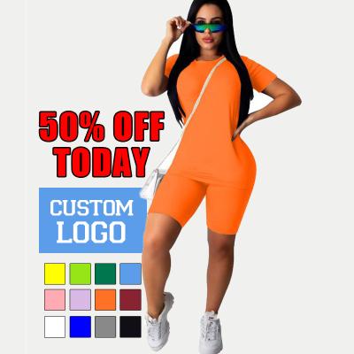 China Hot Selling QUICK DRY Hot Selling Girls Tracksuit Girls Two Piece Custom Logo Oversized Shorts Set Suits for sale