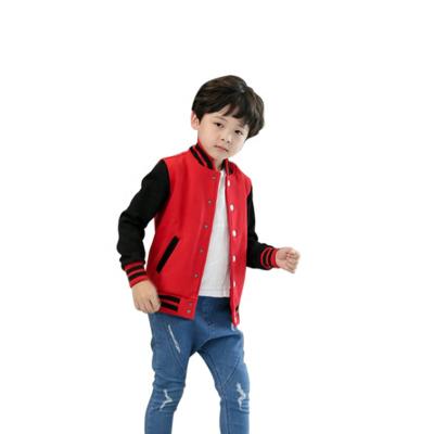 China Outdoor Bomber Logo Girls Boys Baseball Jacket Custom Made Anti-wrinkle High Quality Kids Sport Plus Size Jackets for sale