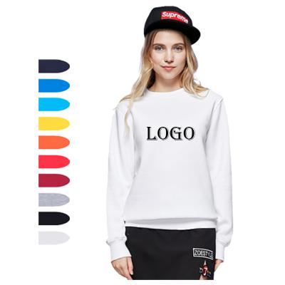 China Anti-wrinkle Girls Quality Plus Size Cotton Fleece Sweaters Hide Heavyweight Black Simple Women's Winter Crewneck Sweater for sale