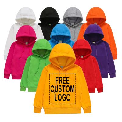 China Wholesale Custom Printing Children's School Student Logo Fleece-Lined Pullover Hooded Primary School Sweater Breathable Children Hoodies for sale