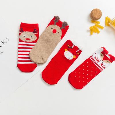 China Cotton Breathable Socks Tube Men And Women Medium Autumn And Winter Socks Christmas Red Socks Large for sale