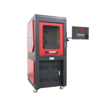 China Safety Water Cooled Industrial Enclosed 50W Full Fiber Laser Locating Engraving Machine For Metal Jewelry Ring for sale