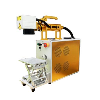 China Factory Price Air Cooled 50w Fiber Laser Handheld Marking Machine With 2D 3D Working Table For For Jewelry And Dog Tag for sale