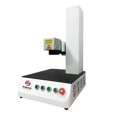 China 20W 30W 50W Portable Mini Fiber Laser Marking Air-cooled Desktop Machine with Motorized Lifting for All Metal Jewelry for sale