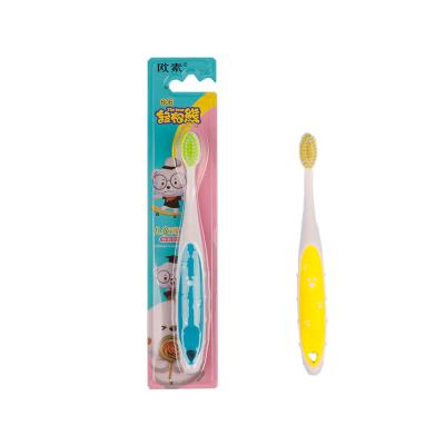 China Soft Rubber Top Fashion Newest Design Soft Bristles Children Toothbrush Available #606 Home Use Kids Toothbrush for sale