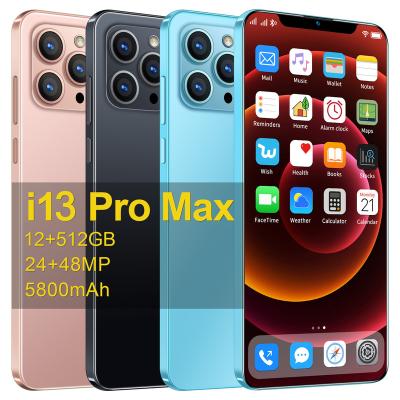 China Original I13 pro 6.7 inch phone13 fingerprint i max long standby time 12GB+512GB smartphone long standby Android mobile phone for sale