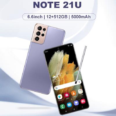 China Original 2022 Note21 Ultra Android 10 Smartphones 12GB+512GB Note21U 5G LET Cell Phones 18MP+48MP Mobile Phone With Pen for sale