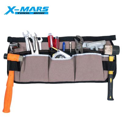 China Big capacity ; Portable X-Trouble Canvas 9inch Waist Tool Apron Electrician Tool Belt Holder Durable Waist Tool Bag Work Organizer for sale