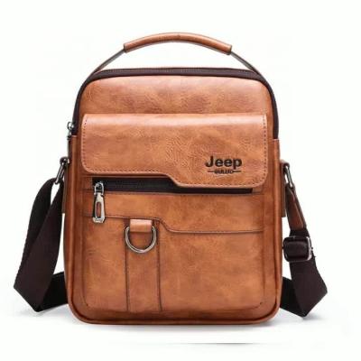 China Fashion Men's Messenger Bag Fashion Leather Cross - Body Bag Vintage PU Handbag Waterproof Cell Phone Leather Bag for sale