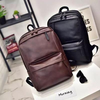 China New PU Leather Waterproof Men's Backpacks Shoulder Bag Leisure Daily Travel Fashionable Laptop Backpacks Waterproof Luxury Large Capacity for sale