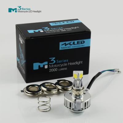 China 18W 2000lm M3 COB LED Headlight Daytime White / Yellow CE ROHS Certification for sale