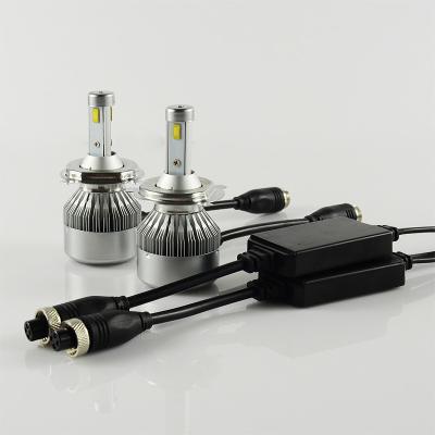 China H4 High / Low Beam 40W 4500 Lumen High Power Car Headlights High Brightness White Color for sale