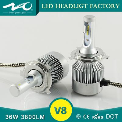 China DC 9 - 36V Led H4 Car Headlight Bulbs , High Low Beam Super Bright Headlight Bulbs for sale