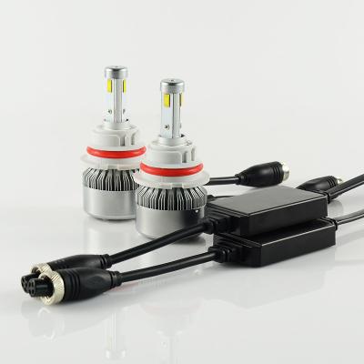 China Three Sides 9007 Automotive LED Headlamp Bulb 360°Emitting Beam Angel for sale