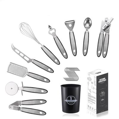 China Sustainable New Arrival 12 Pcs Kitchen Utensil Instrument Set With TPR Handle for sale