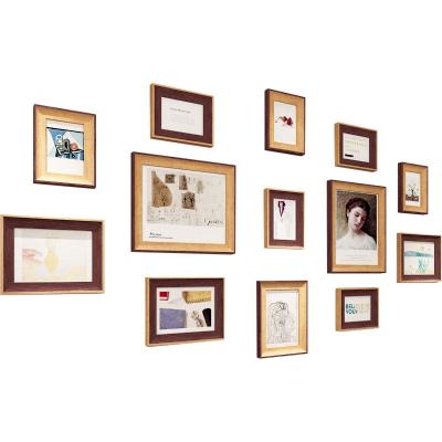 China Decorative Home Decor 13pcs/set DIY Assemble Frame Hanging Wooden Hanger Wall Photo Picture Painting Frame for sale