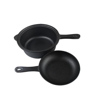 China Cheap Pre-Seasoned Minimalist Cookware Set Cast Iron Custom Round Skillet for sale