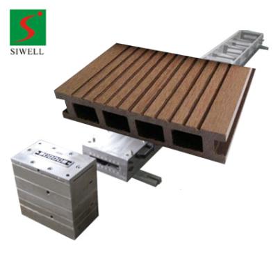 China 2017 hot sale garden WPC decking floor profile PE steel wood PVC plastic extrusion mold / die tool for sale