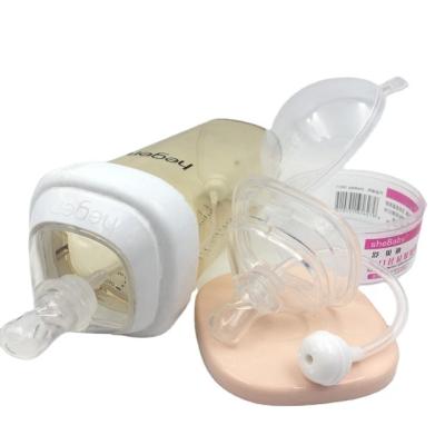 China New Hegen square wide caliber silicone ball gravity tube suction nipple baby bottle BPA free bottle accessories non-original for sale