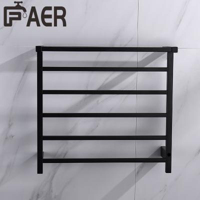 China Black Wall Mounted Heater Modern Stainless Steel 304 Energy Saving No Rust Towel Warmer For Bathroom for sale