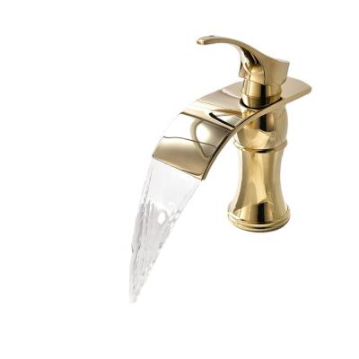 China Modern Good Quality Single Lever Antique Gold Bathroom Sink Water Basin Faucet Brass Brushed Faucets for sale